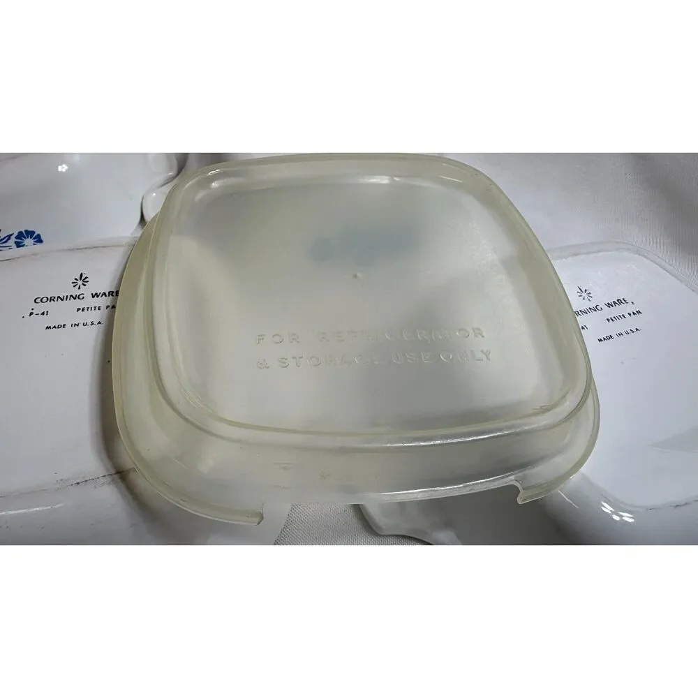 Corning Ware Vintage 4 Petite Pan Casserole Dishes Iconic Blue Cornflower Patter